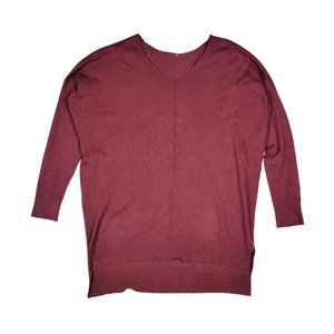 (Up To 50% Off SALE) Long Mauve Tunic Half Sleeve V Neck Top